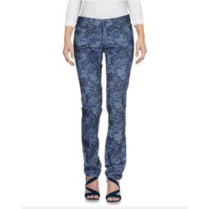 New Tory Burch Supper Skinny Jeans, Kano Blue Floral Mid Rise, Women, size 27